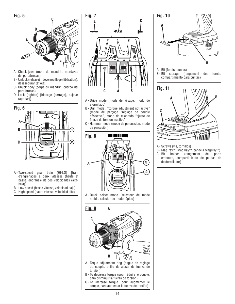 Ryobi P212G User Manual | Page 36 / 40