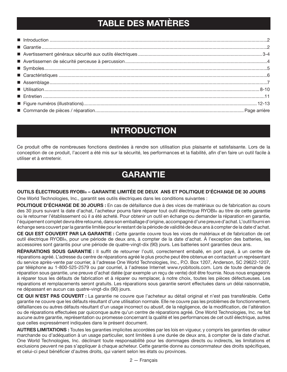 Ryobi P221 User Manual | Page 12 / 36