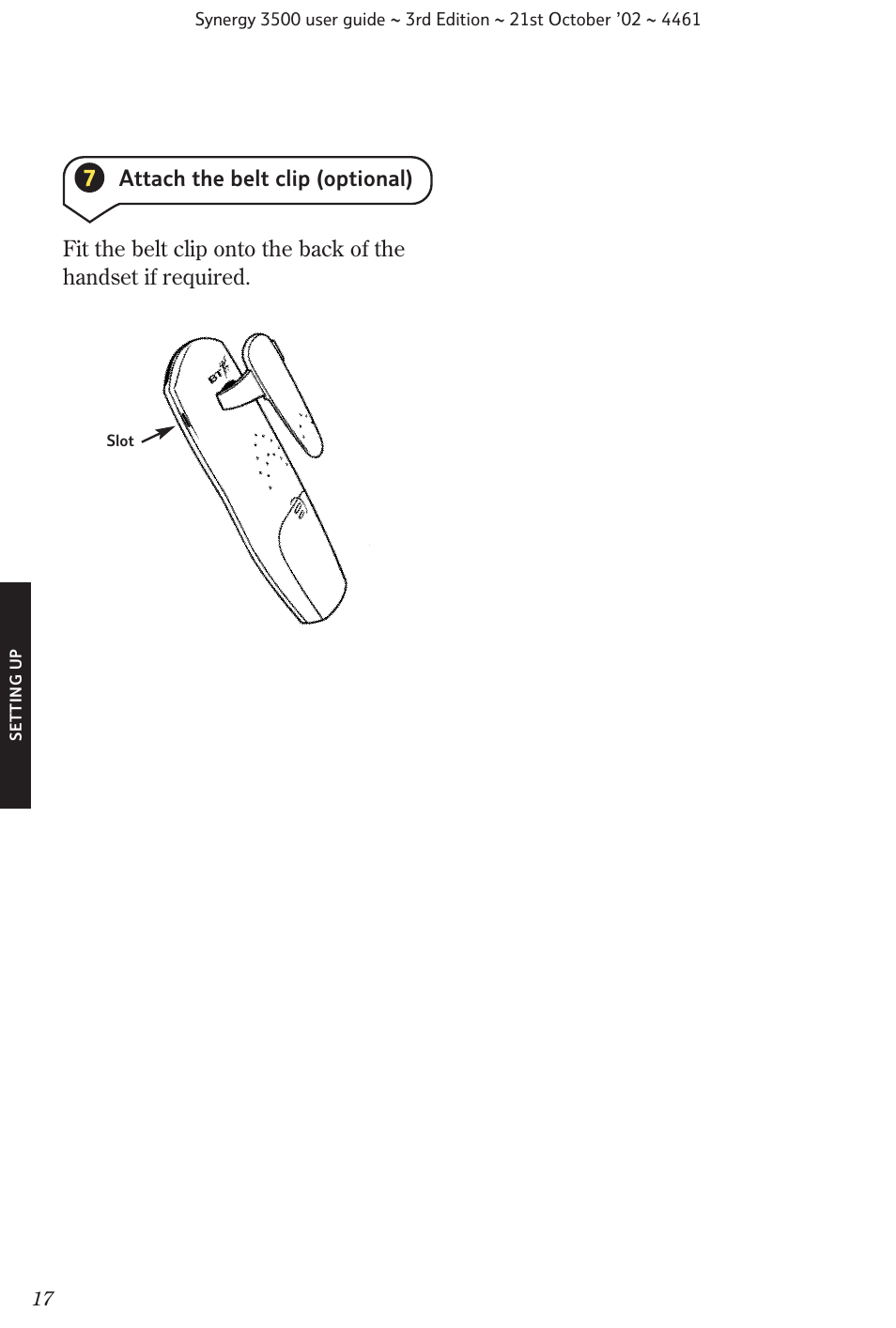 BT Synergy 3500 User Manual | Page 20 / 70