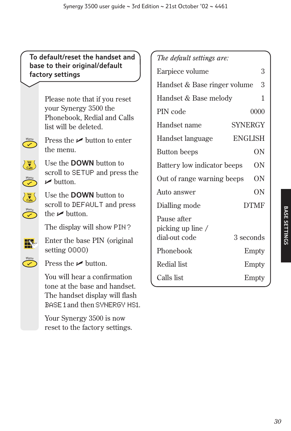 BT Synergy 3500 User Manual | Page 33 / 70