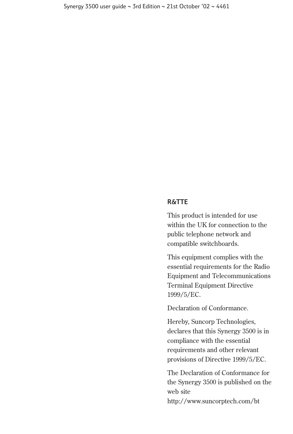 BT Synergy 3500 User Manual | Page 69 / 70