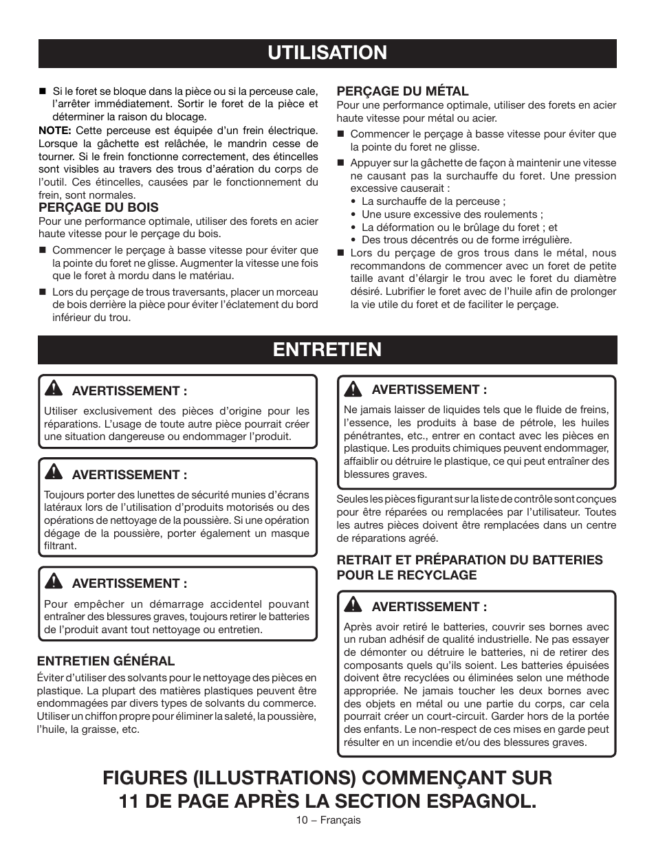 Utilisation | Ryobi P250 User Manual | Page 19 / 32