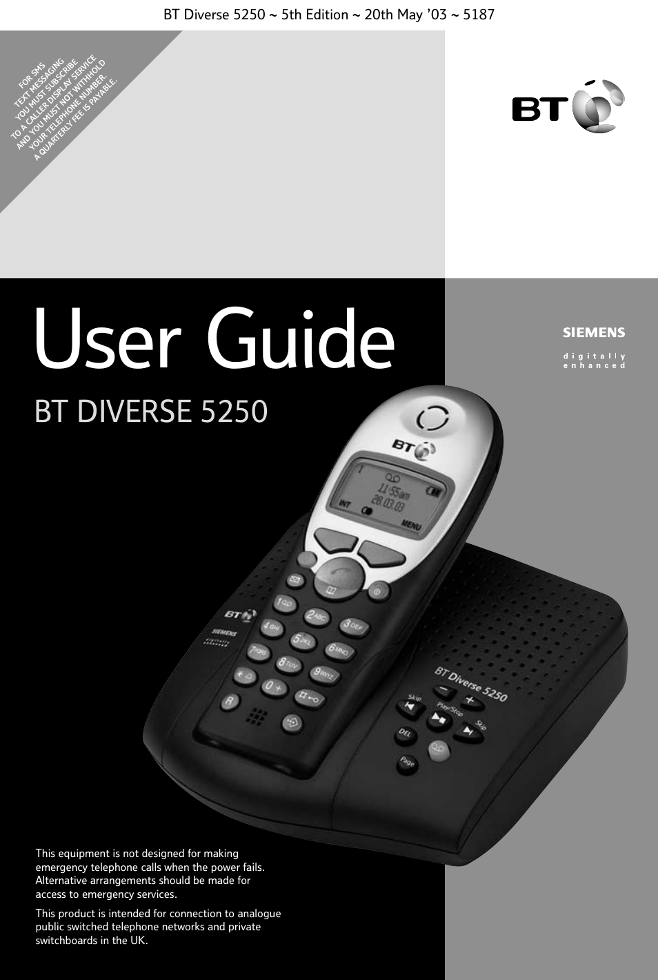 BT Diverse 5250 User Manual | 68 pages