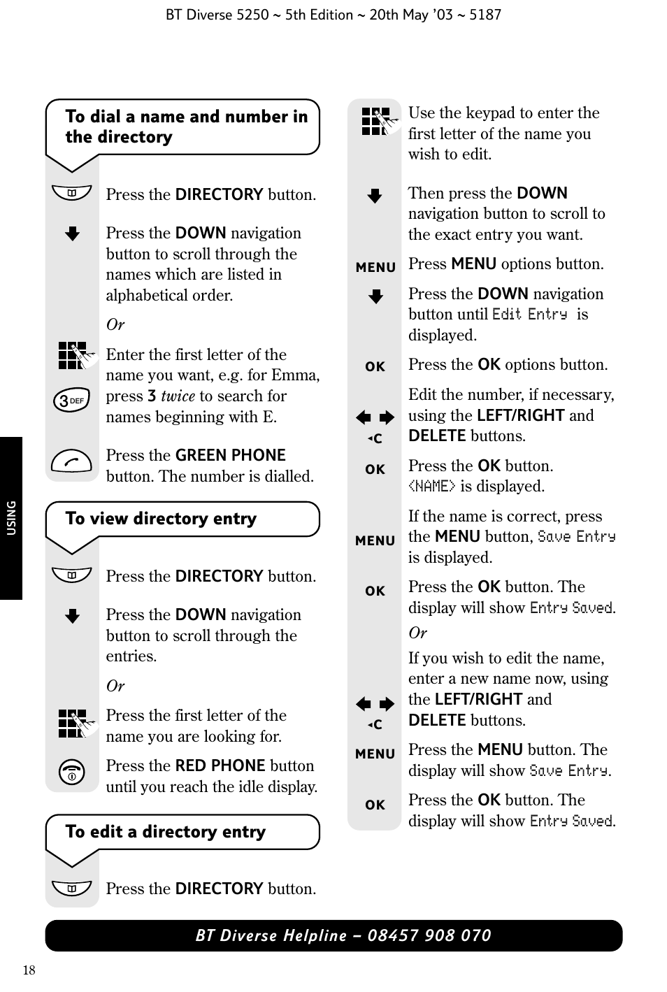 BT Diverse 5250 User Manual | Page 20 / 68