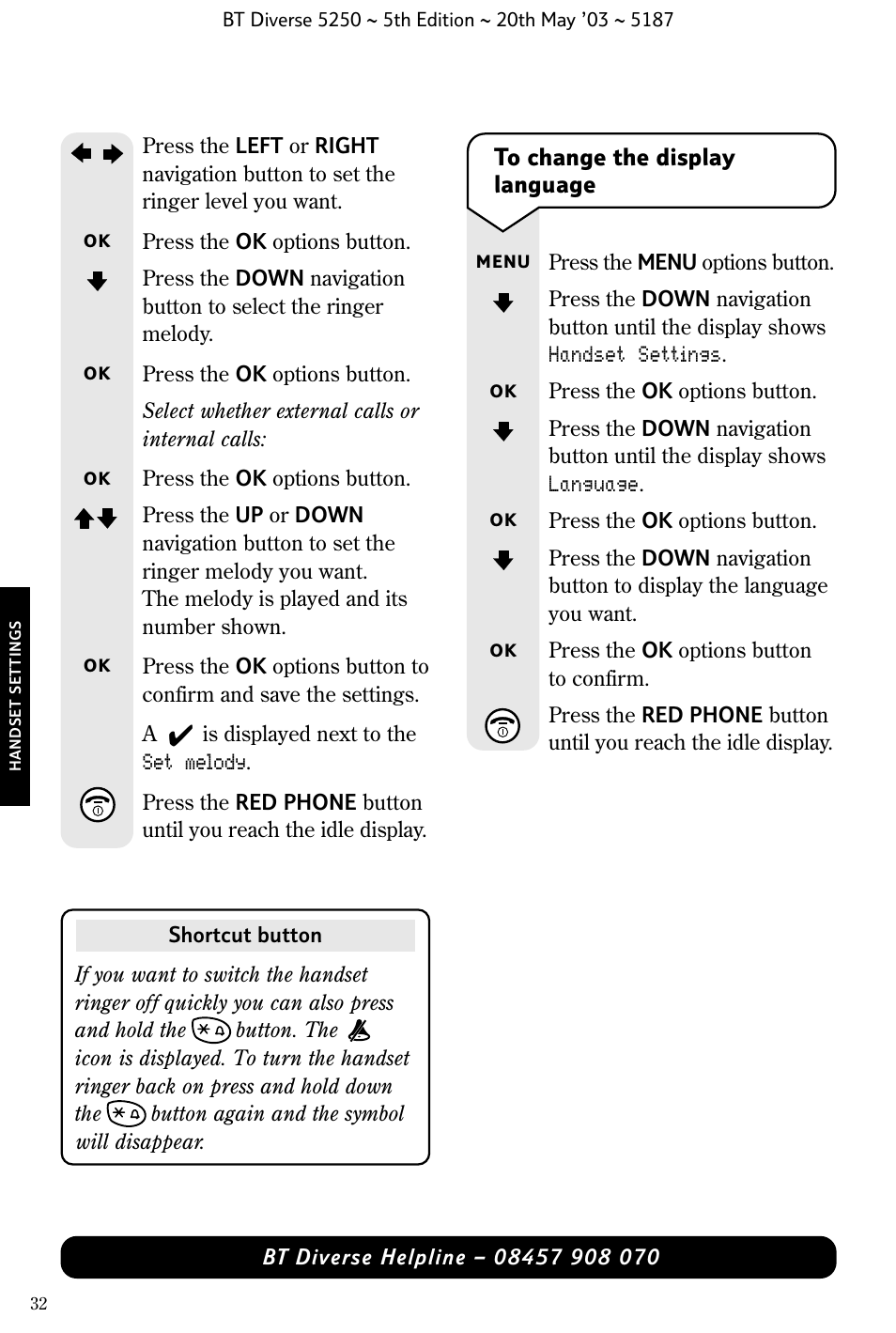 BT Diverse 5250 User Manual | Page 34 / 68