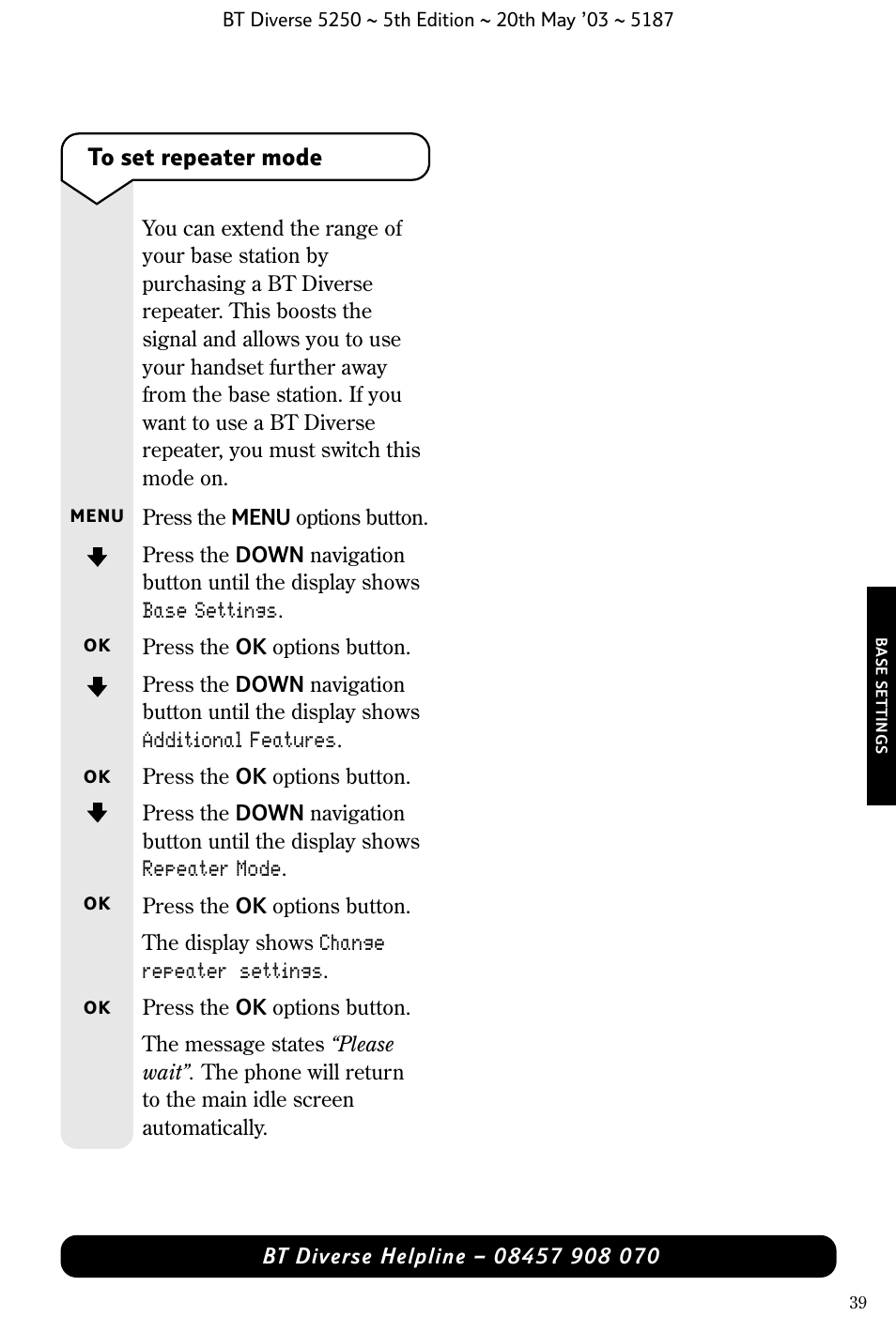 BT Diverse 5250 User Manual | Page 41 / 68