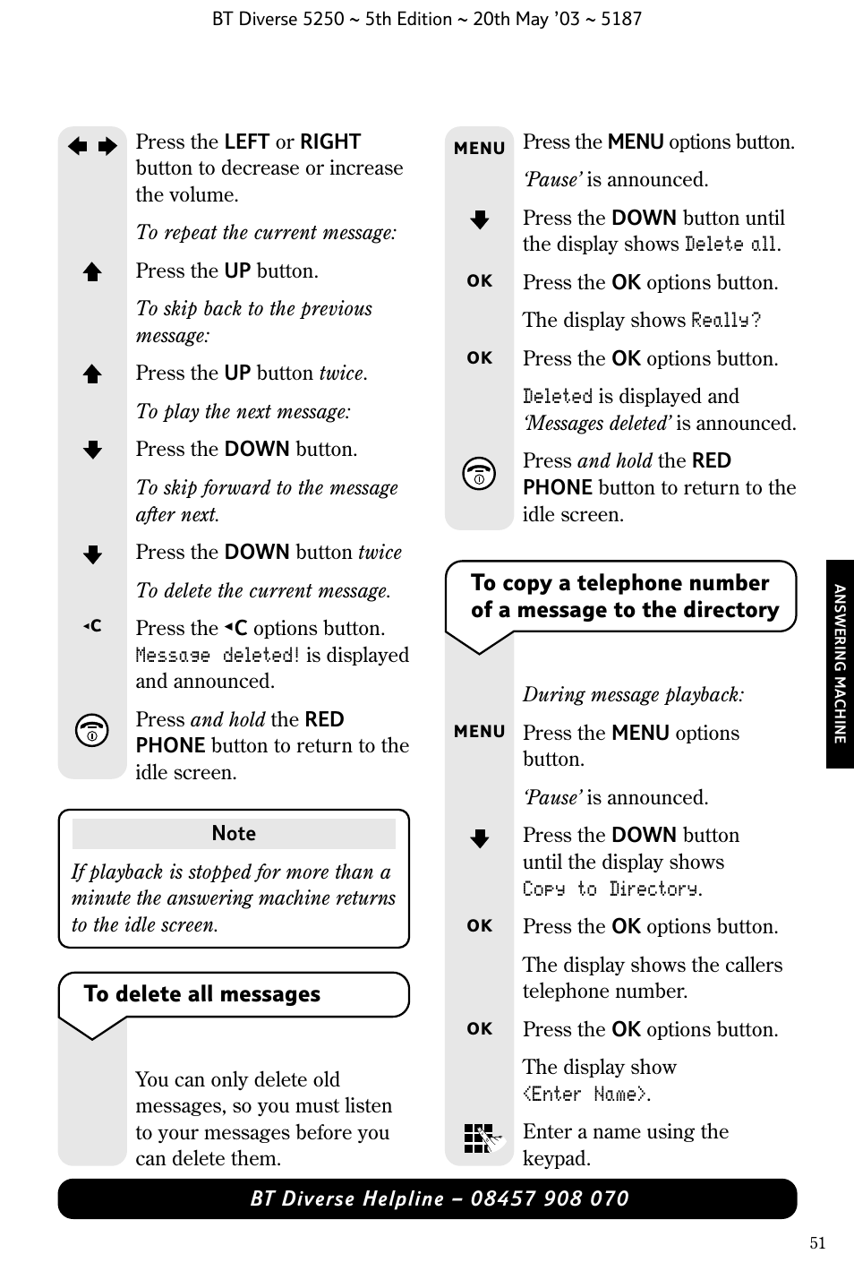 BT Diverse 5250 User Manual | Page 53 / 68