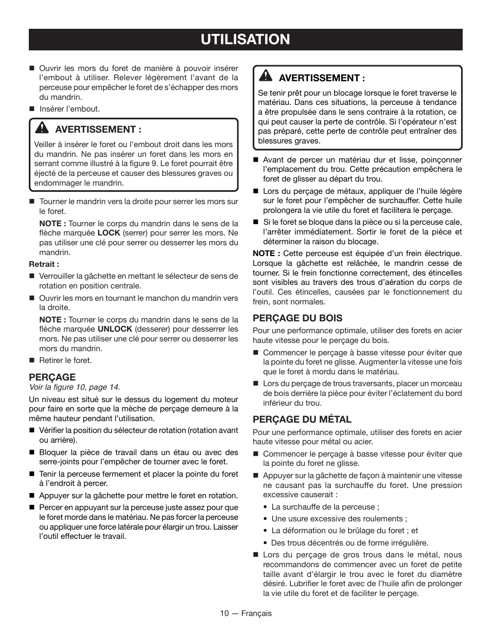 Utilisation | Ryobi P208B User Manual | Page 20 / 36