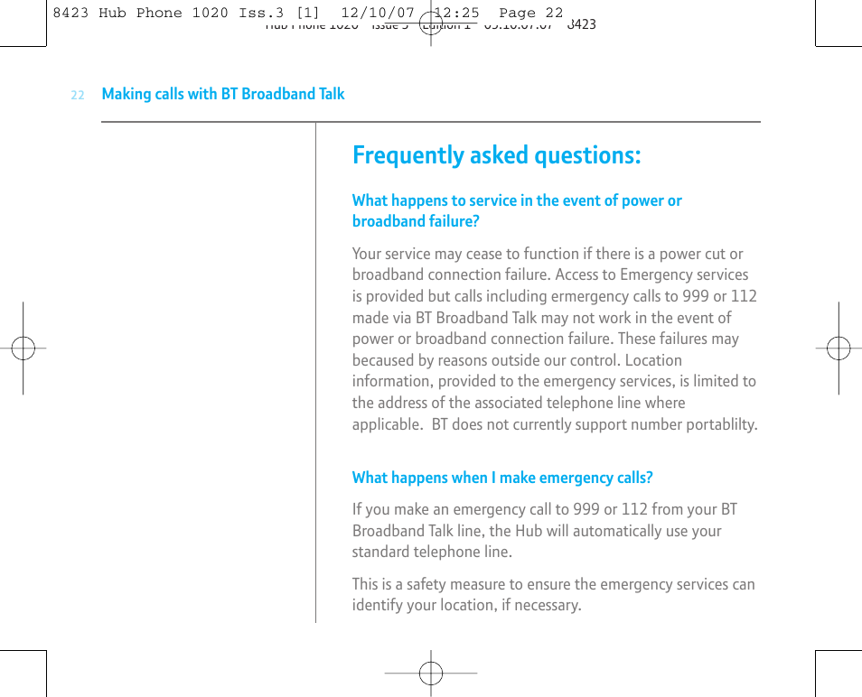 Frequently asked questions | BT 1020 User Manual | Page 22 / 76