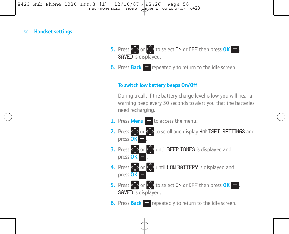 BT 1020 User Manual | Page 50 / 76