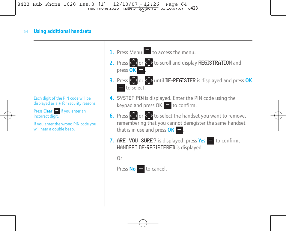 BT 1020 User Manual | Page 64 / 76