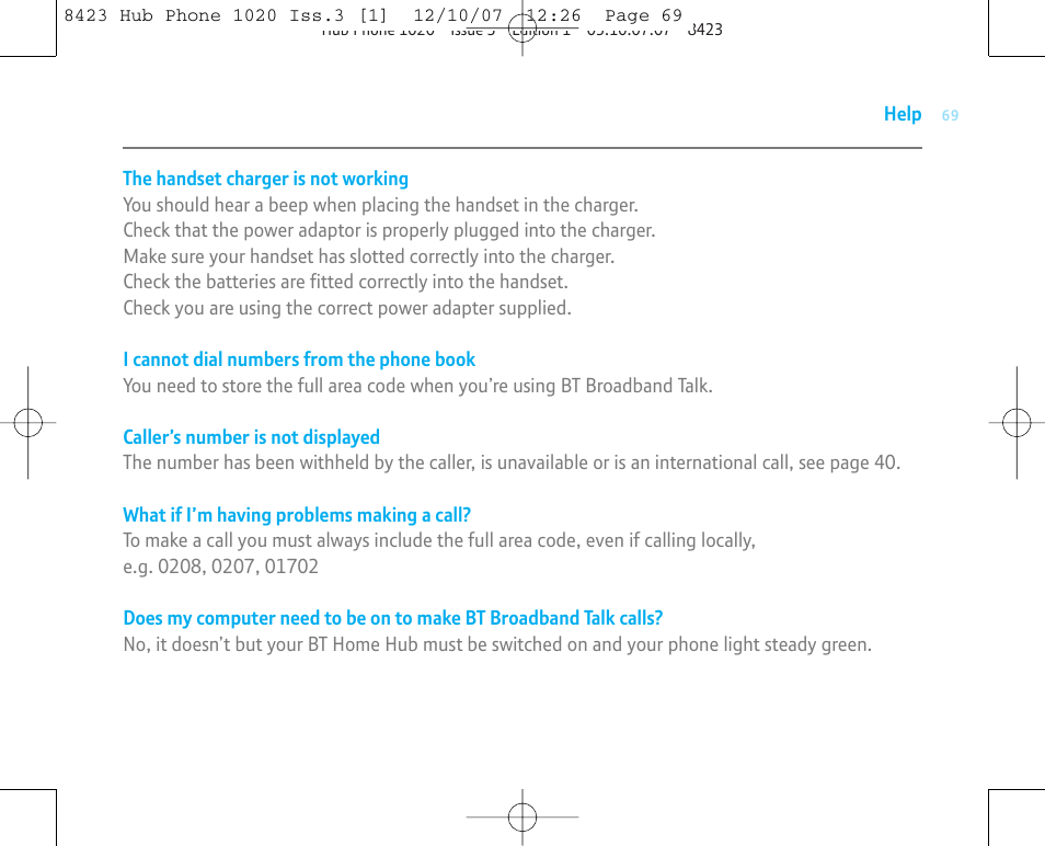 BT 1020 User Manual | Page 69 / 76