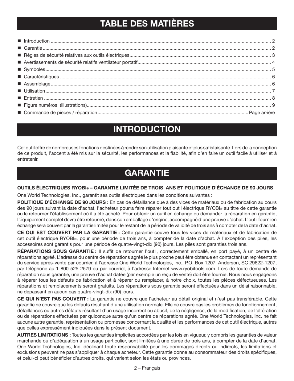 Ryobi P3310 User Manual | Page 9 / 24