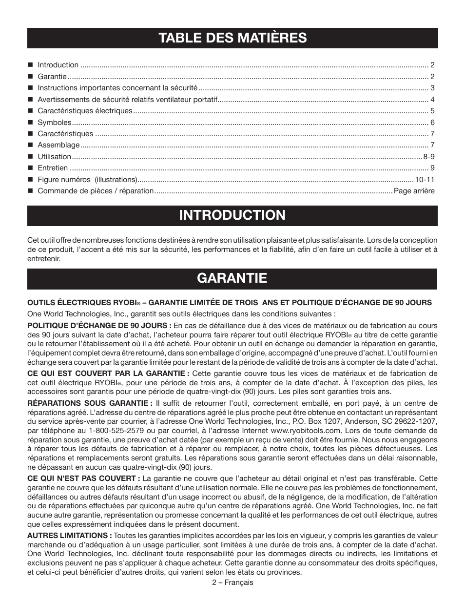 Ryobi P3320 User Manual | Page 10 / 28