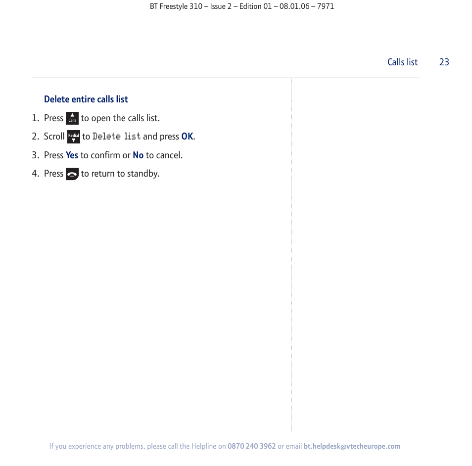 BT Freestyle 310 User Manual | Page 23 / 60
