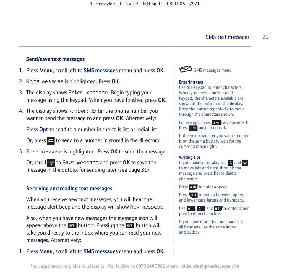 BT Freestyle 310 User Manual | Page 29 / 60