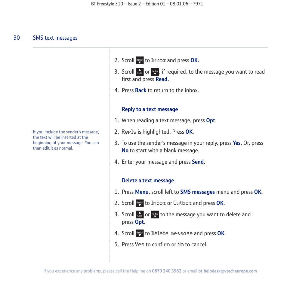 BT Freestyle 310 User Manual | Page 30 / 60