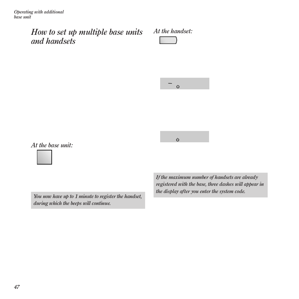 How to set up multiple base units and handsets | BT Diverse 1015 User Manual | Page 50 / 64