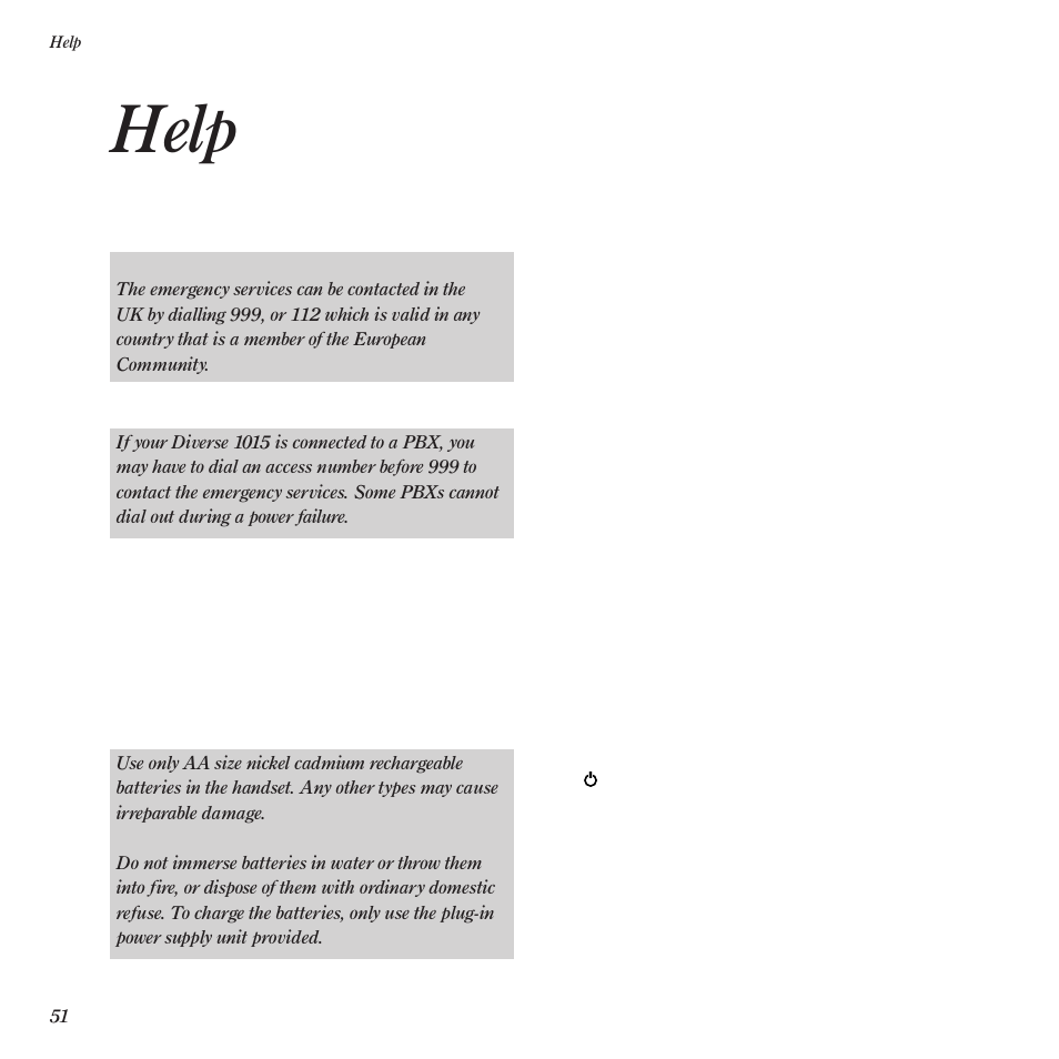Help | BT Diverse 1015 User Manual | Page 54 / 64
