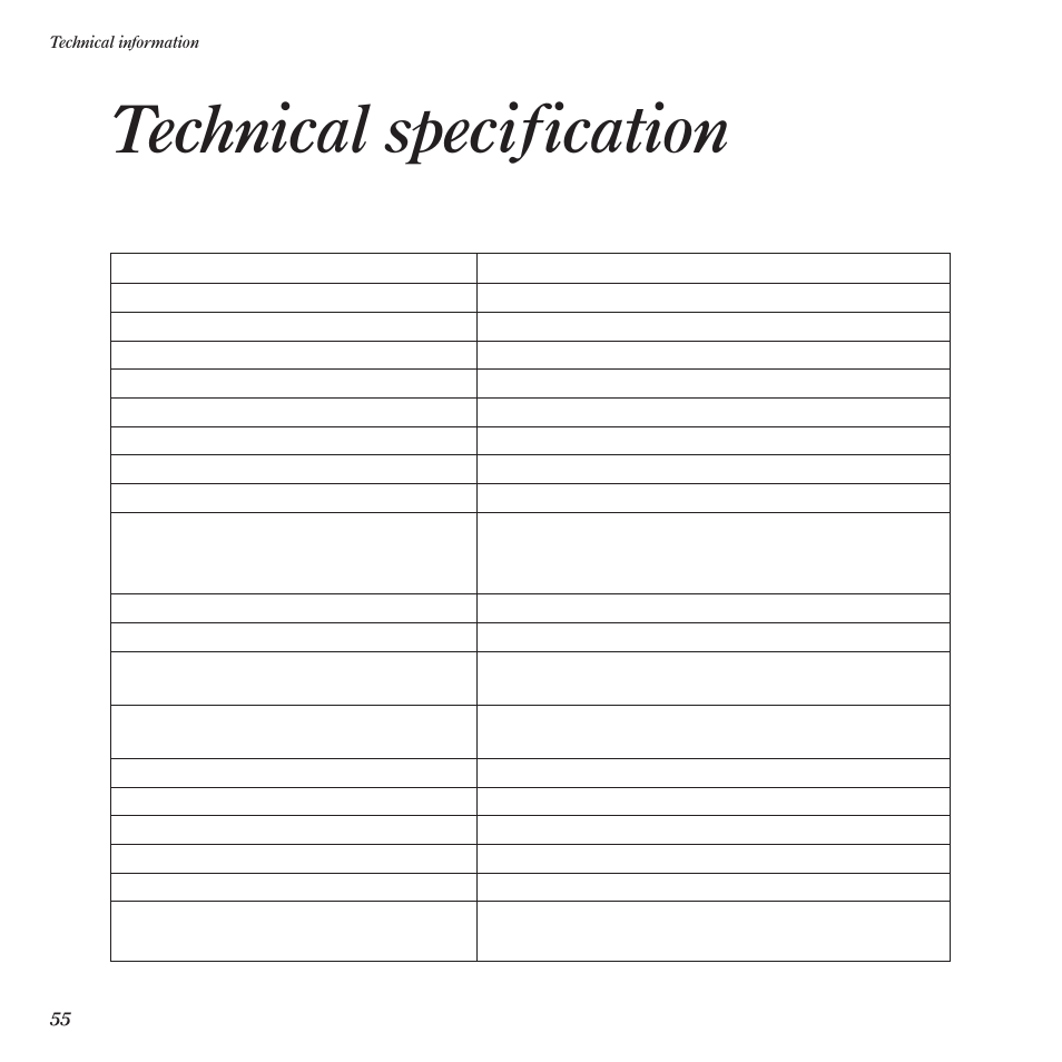 Technical specification | BT Diverse 1015 User Manual | Page 58 / 64