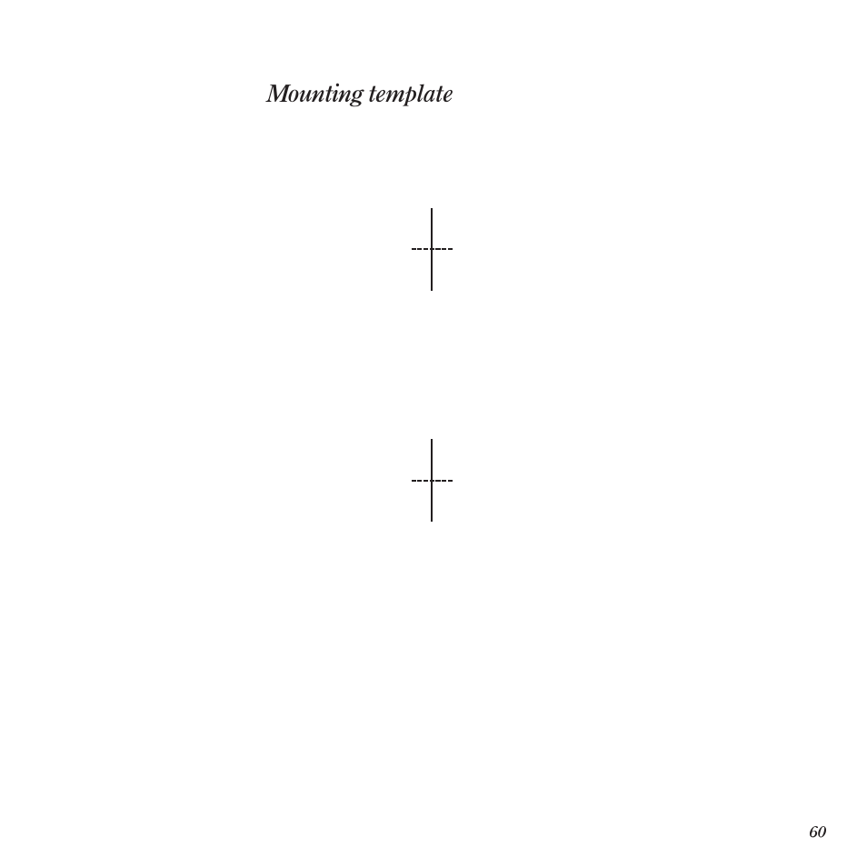 Mounting template | BT Diverse 1015 User Manual | Page 63 / 64