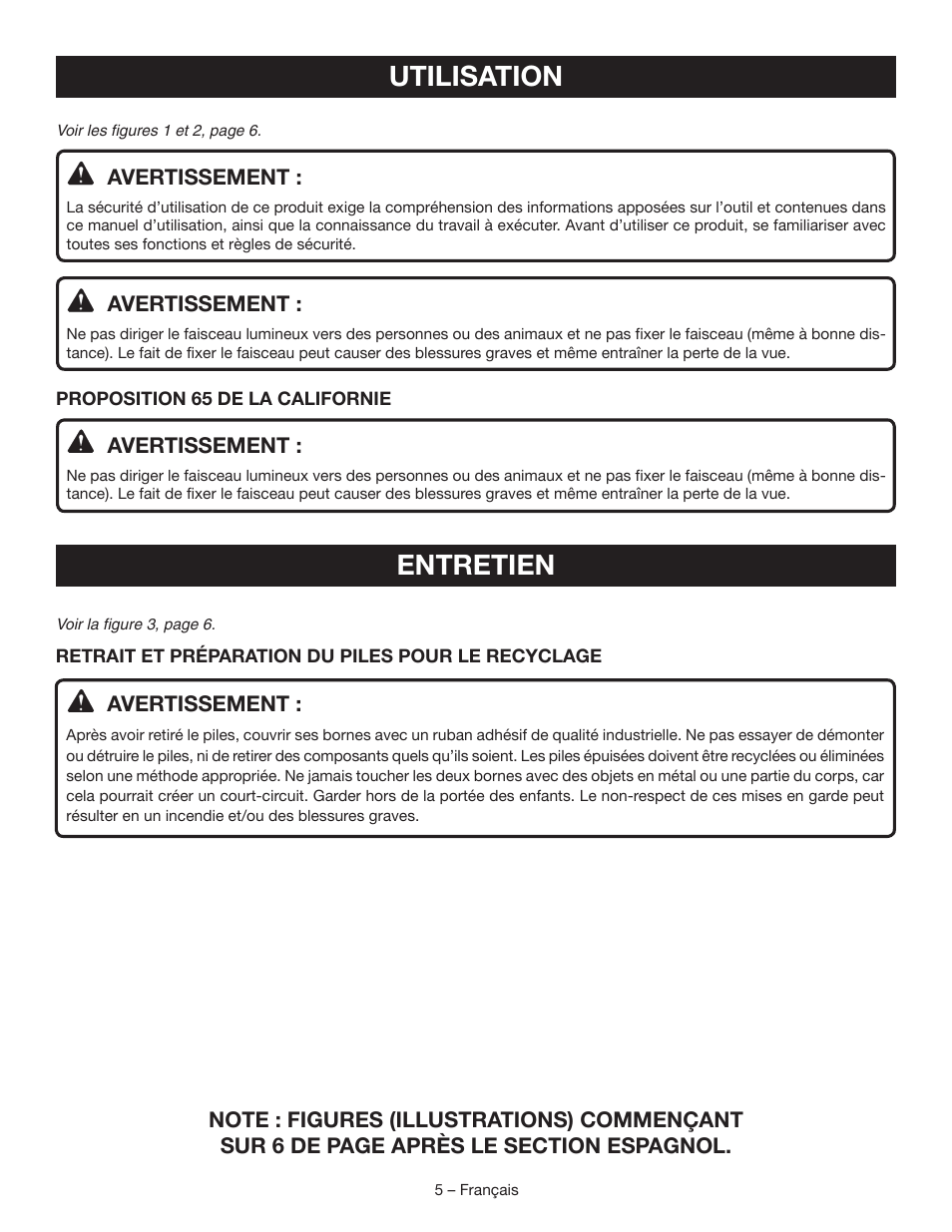 Utilisation, Entretien | Ryobi P701 User Manual | Page 9 / 16