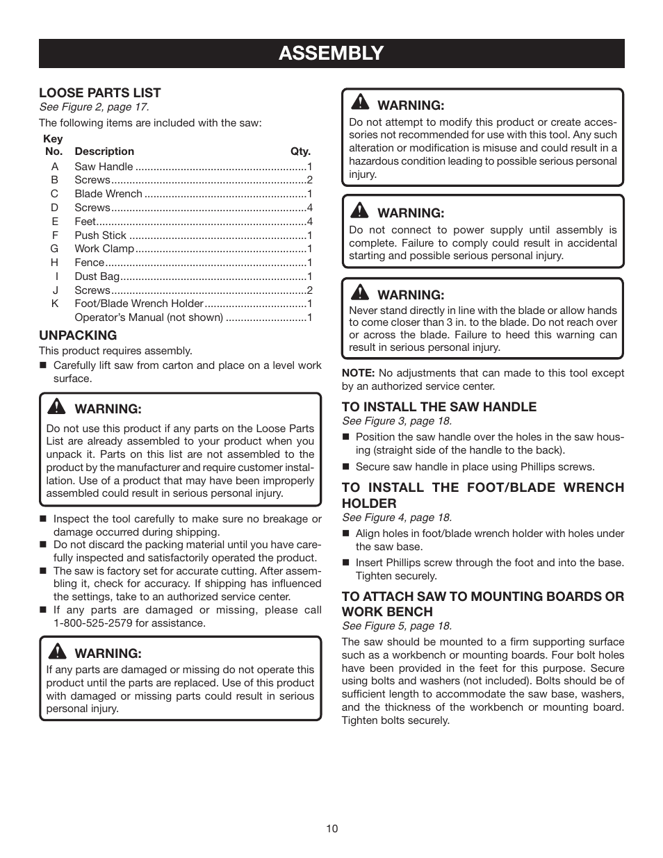 Assembly | Ryobi RLS1351 User Manual | Page 10 / 56