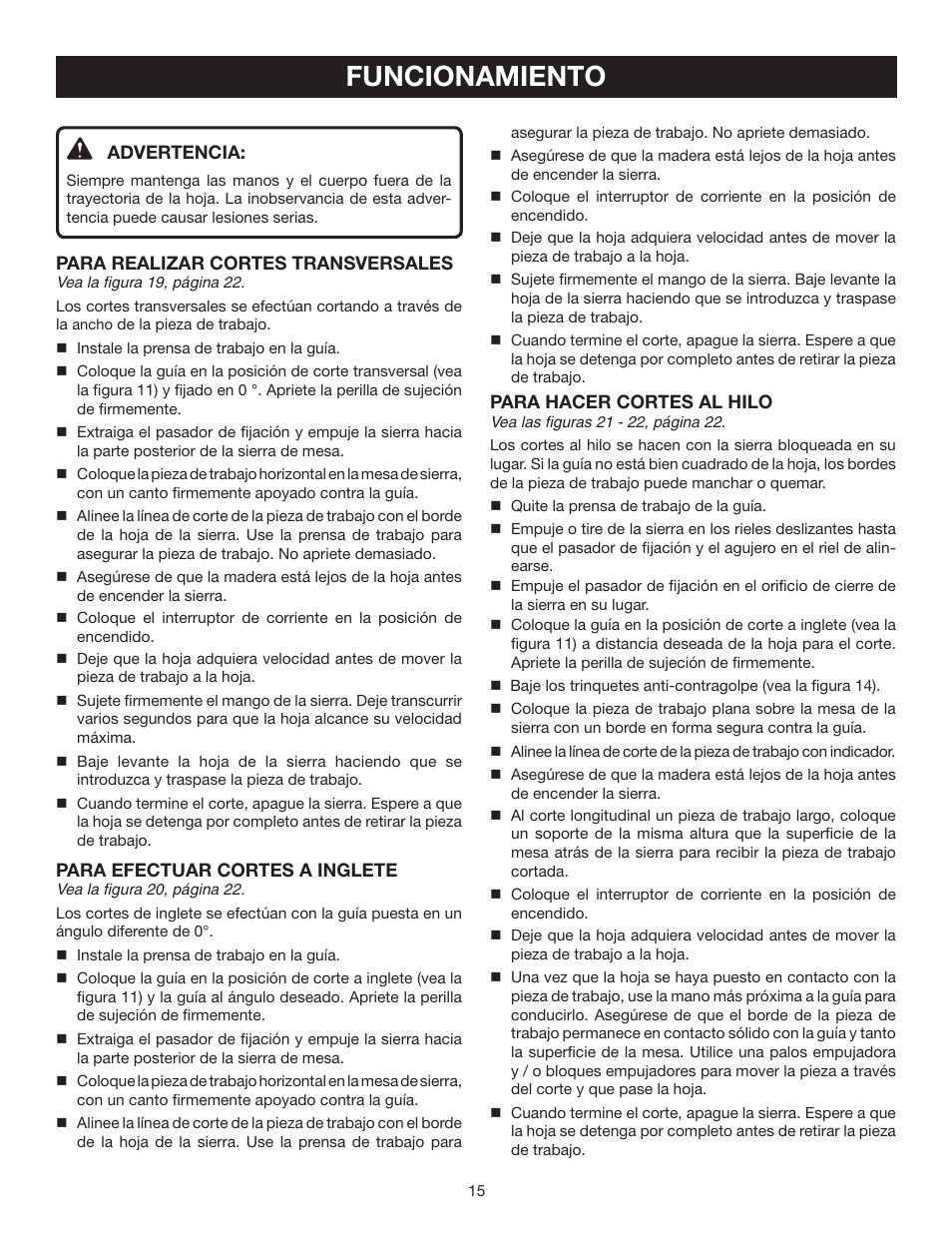 Funcionamiento | Ryobi RLS1351 User Manual | Page 45 / 56