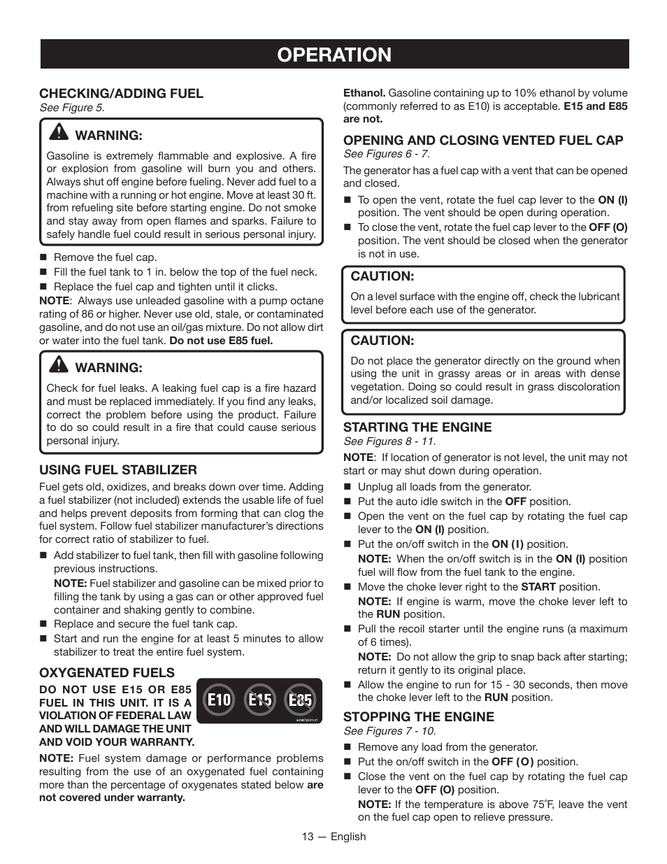 Operation | Ryobi RYI2011T User Manual | Page 17 / 72