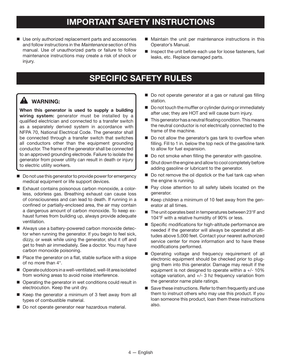 Ryobi RYI2011T User Manual | Page 8 / 72