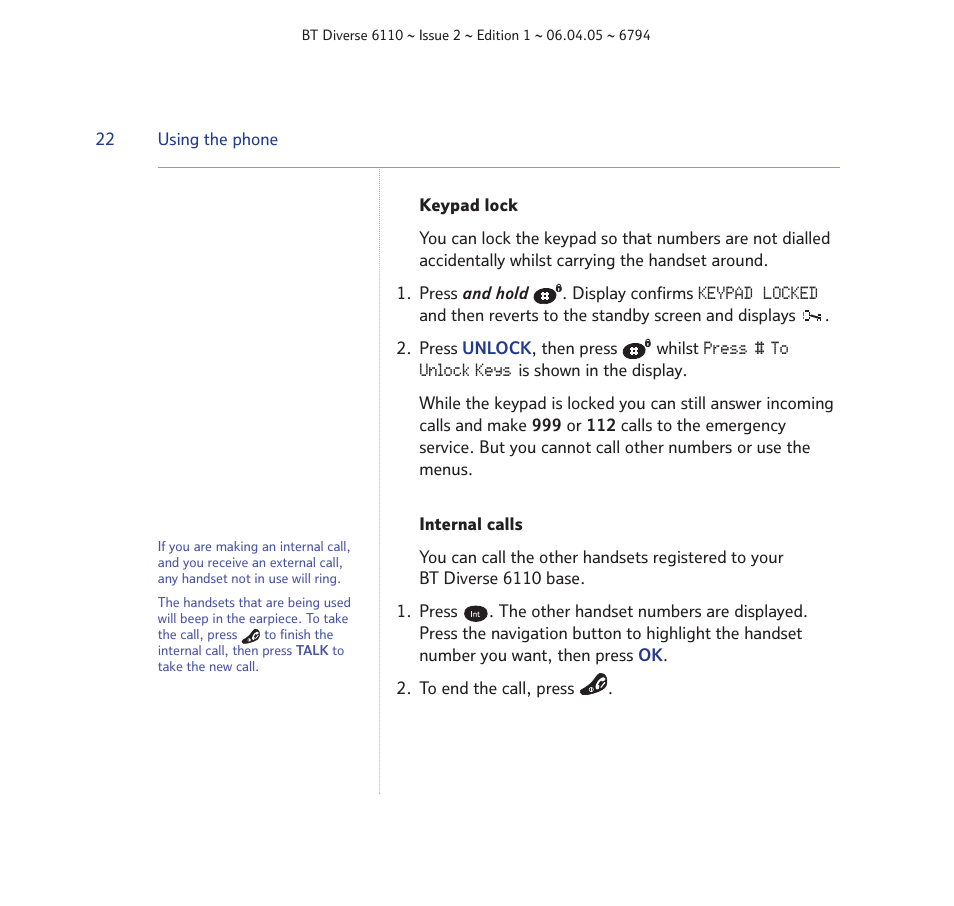 BT Diverse 6110 User Manual | Page 22 / 74
