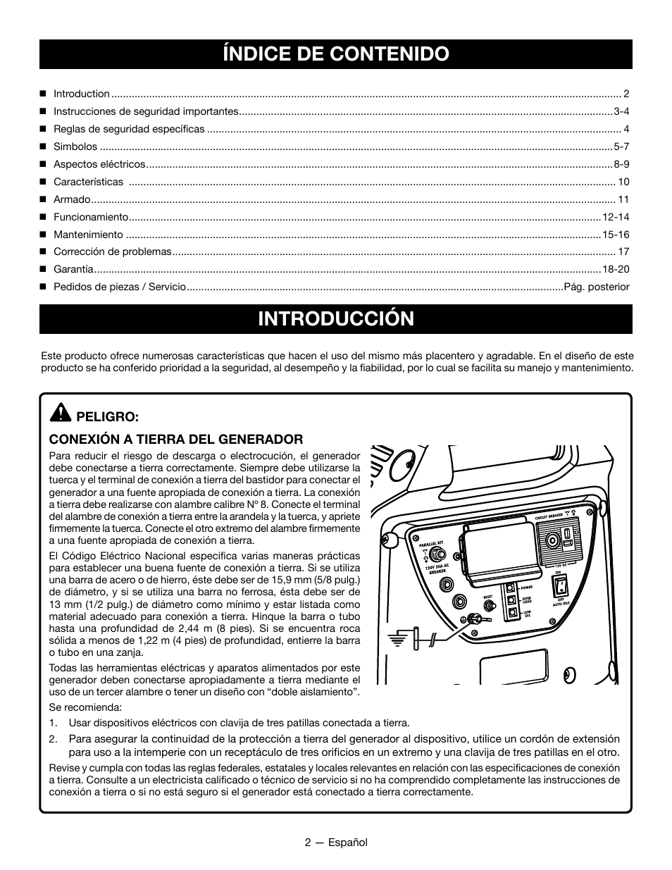 Ryobi RYI2200G User Manual | Page 44 / 64