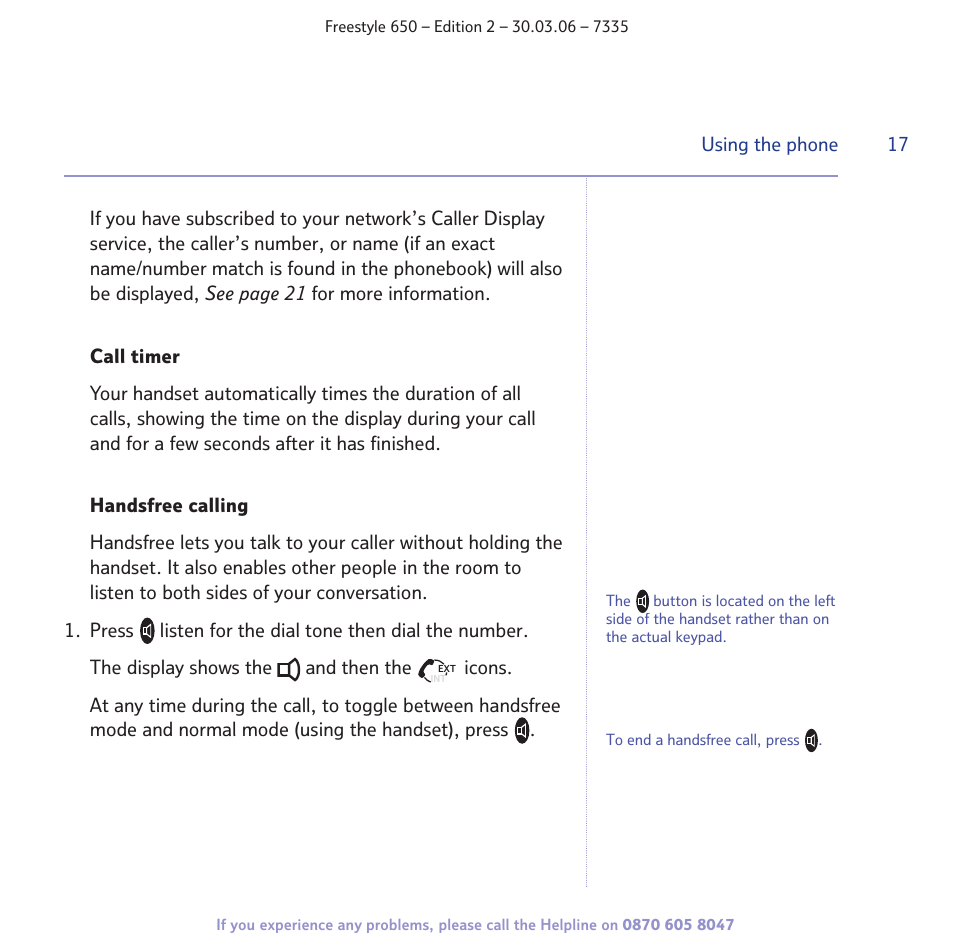 BT Freestyle 650 User Manual | Page 17 / 68