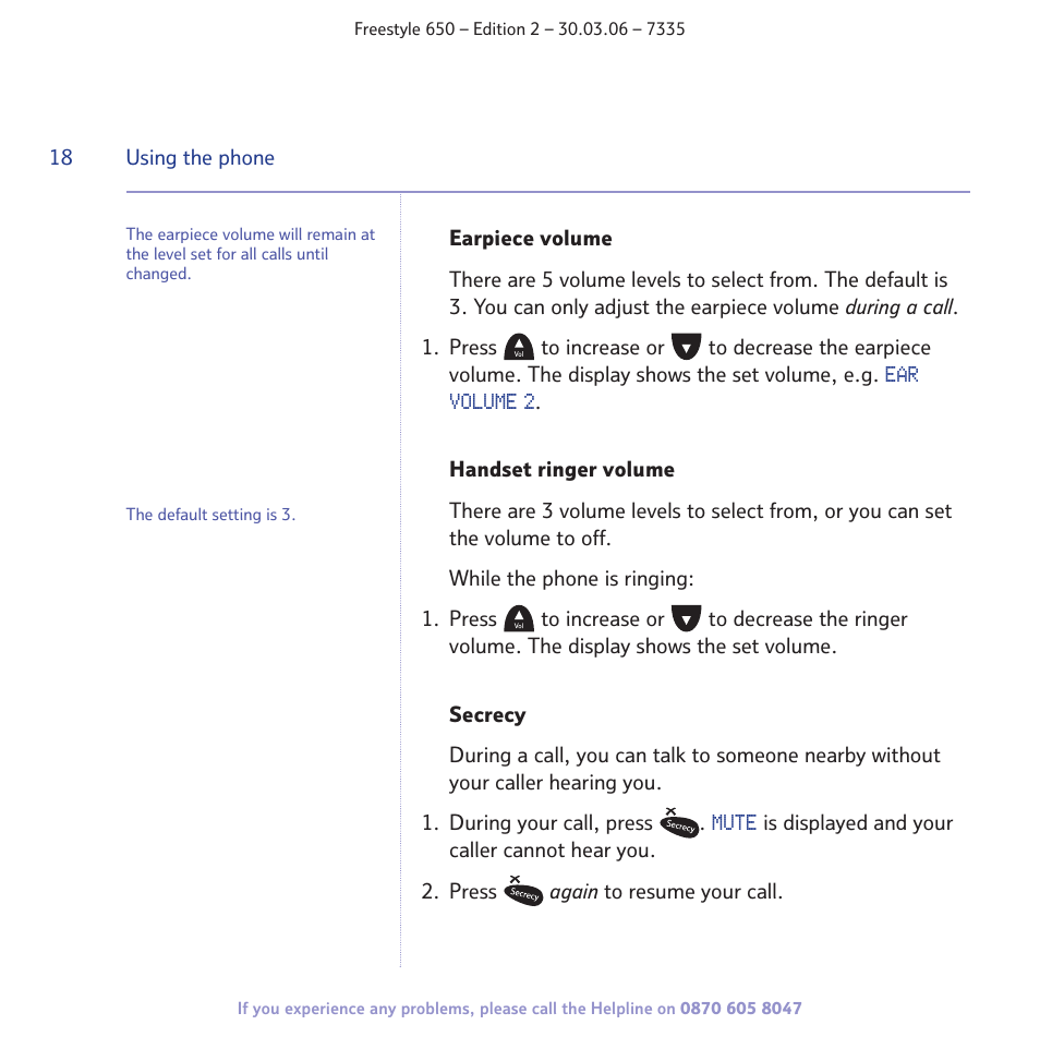BT Freestyle 650 User Manual | Page 18 / 68