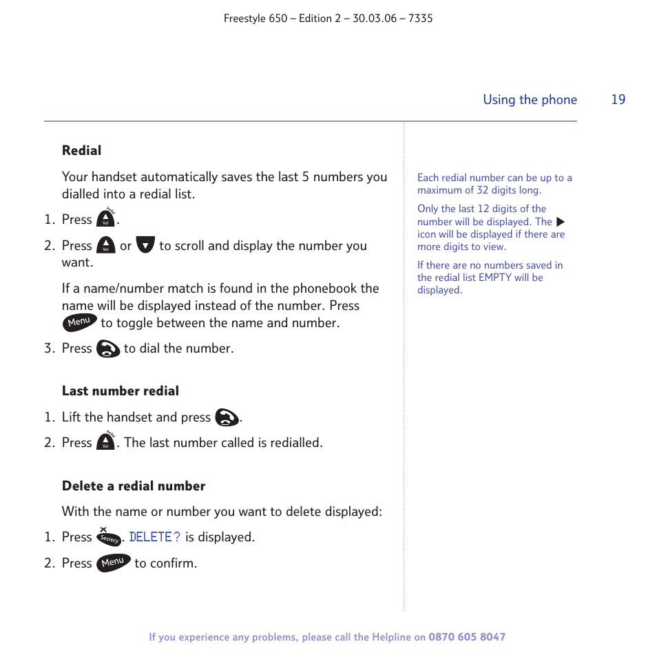BT Freestyle 650 User Manual | Page 19 / 68