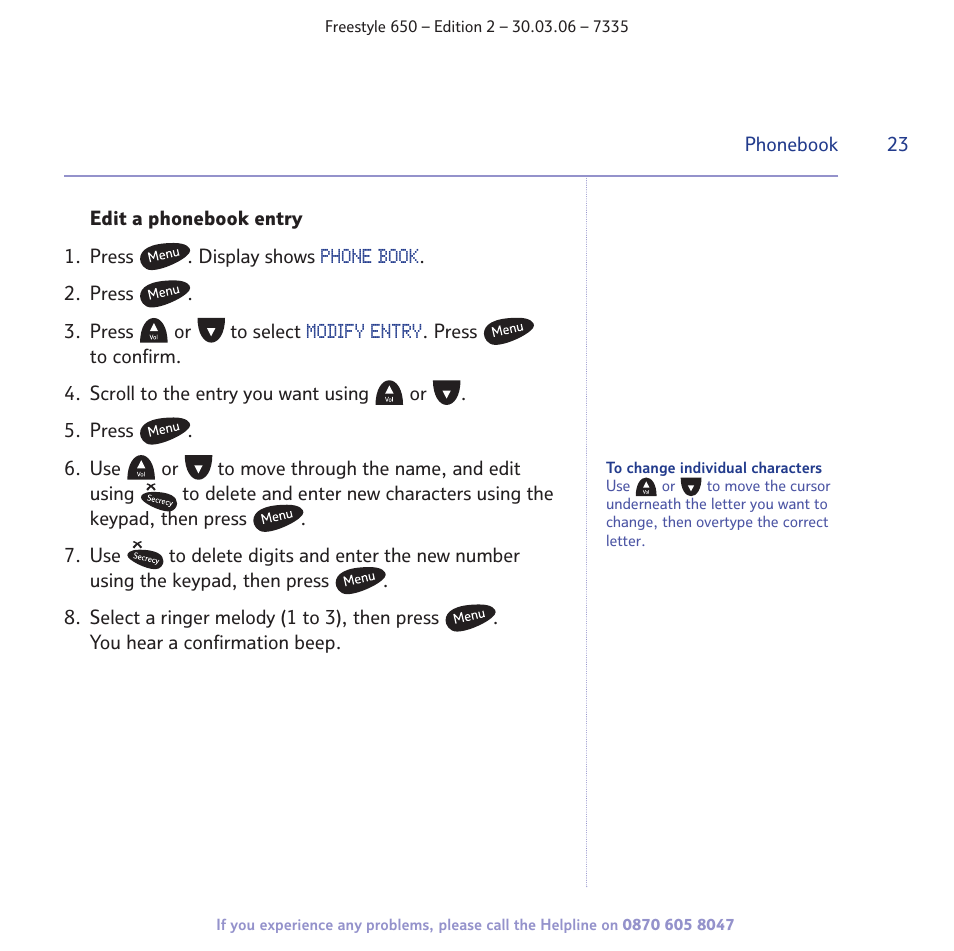 BT Freestyle 650 User Manual | Page 23 / 68