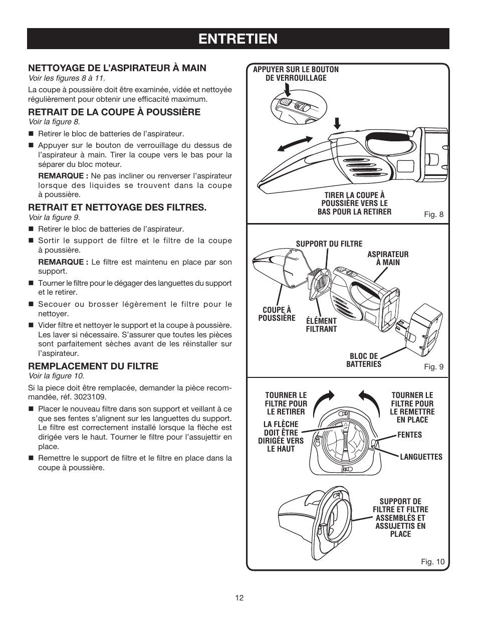 Entretien | Ryobi P710 User Manual | Page 26 / 44