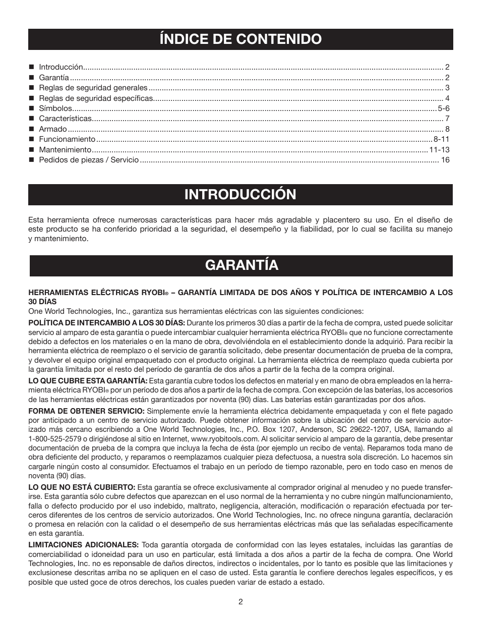 Ryobi P710 User Manual | Page 30 / 44