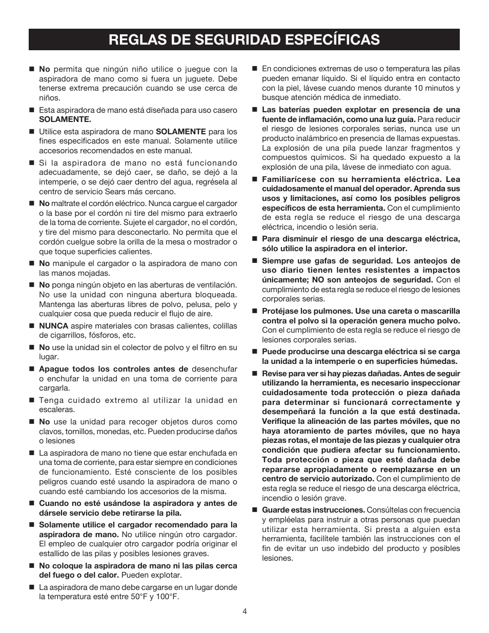 Reglas de seguridad específicas | Ryobi P710 User Manual | Page 32 / 44