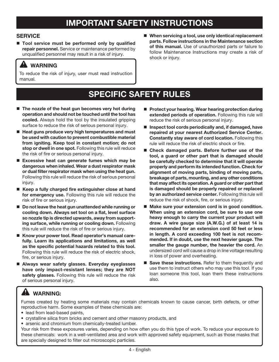 Ryobi HG500 User Manual | Page 4 / 36