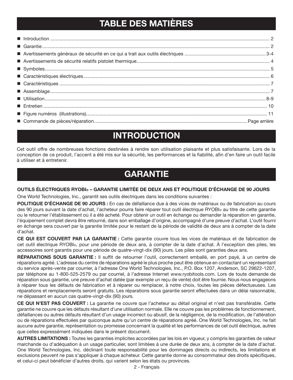 Ryobi HG600 User Manual | Page 11 / 32