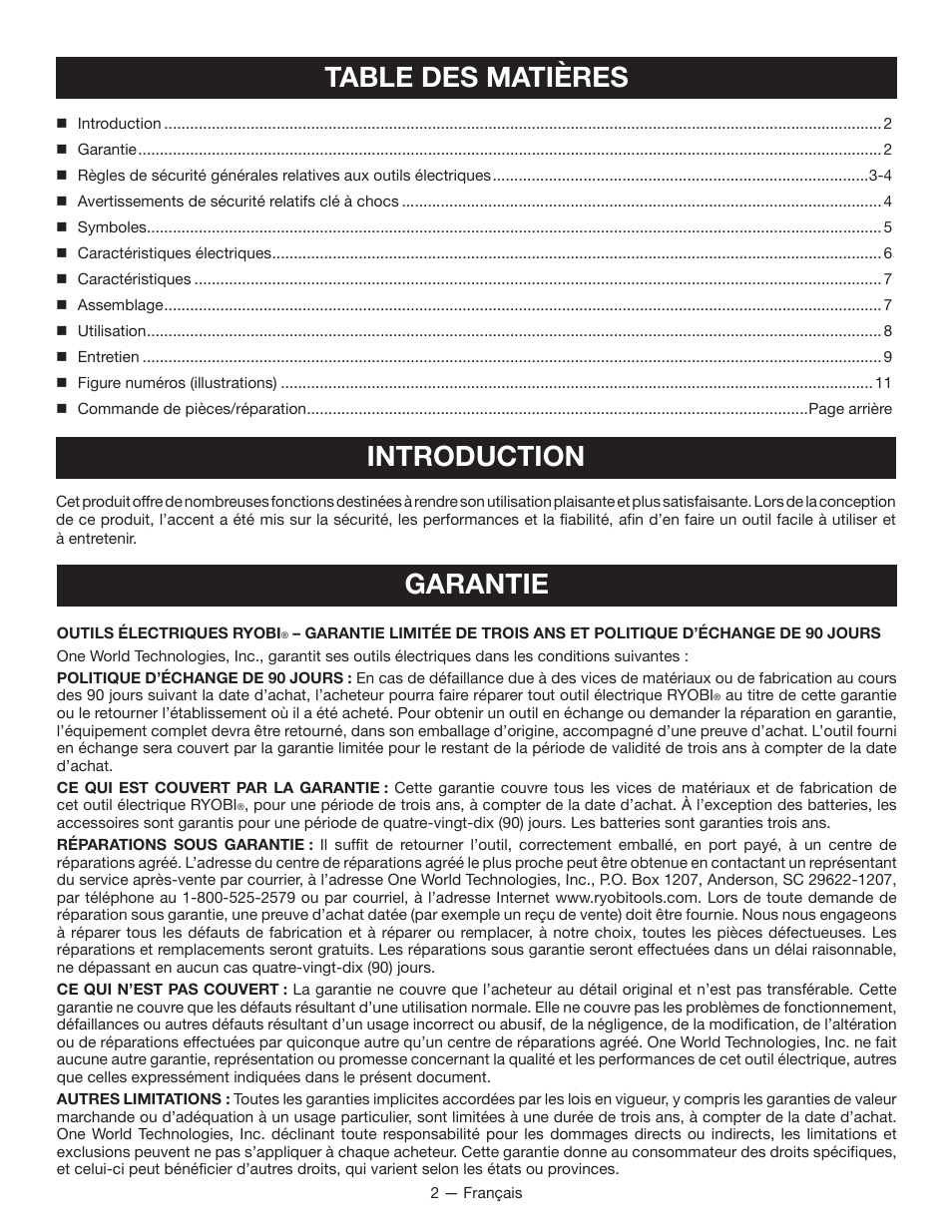 Ryobi D700W User Manual | Page 10 / 28