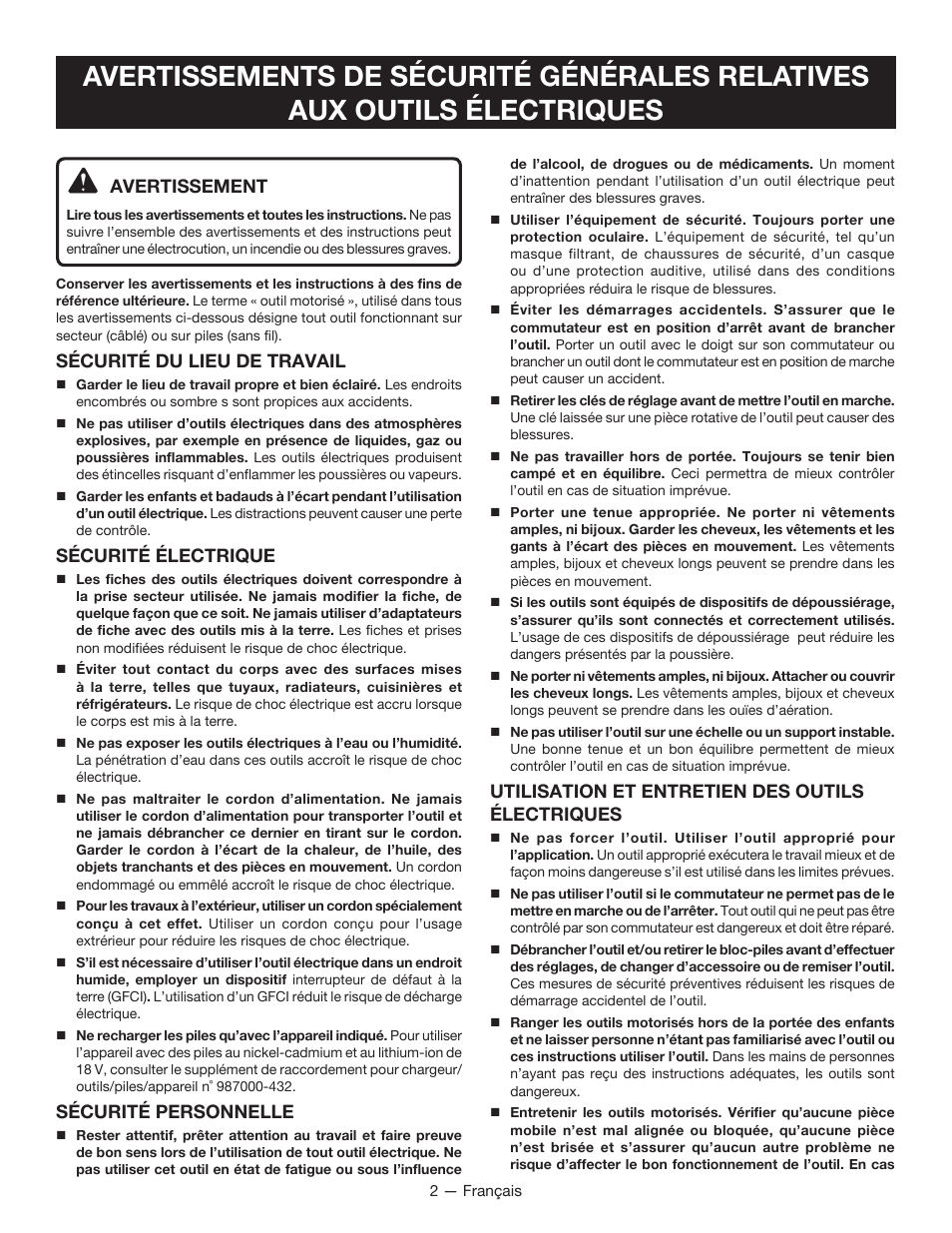 Ryobi P261 User Manual | Page 7 / 20