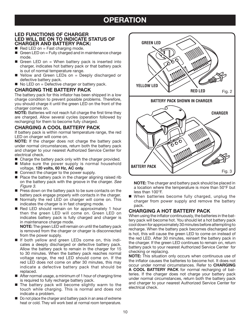 Operation | Ryobi P730 User Manual | Page 10 / 16