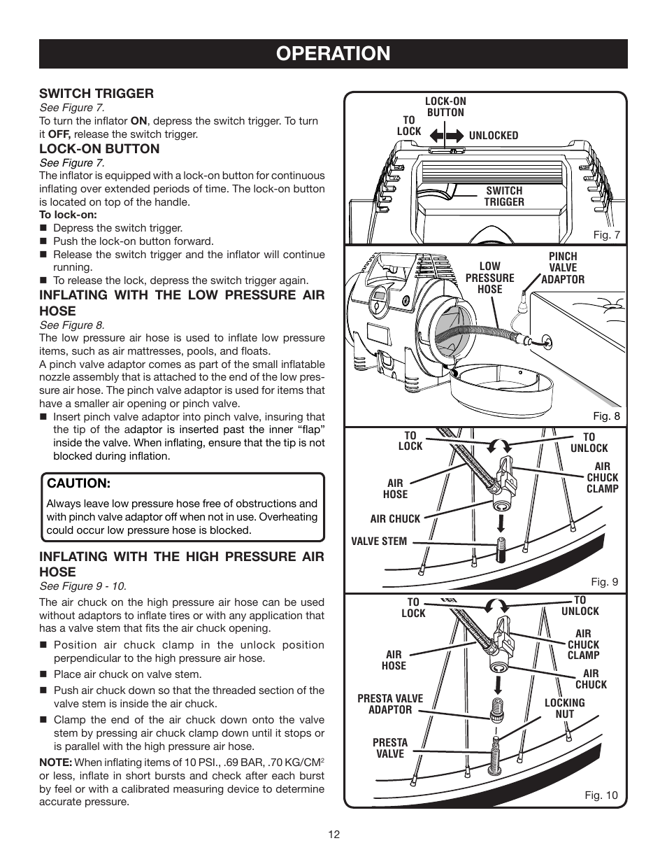 Operation | Ryobi P730 User Manual | Page 12 / 16