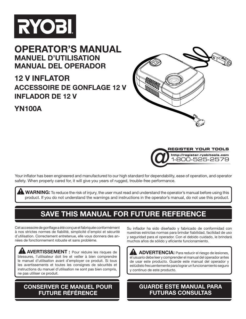 Ryobi YN100A User Manual | 28 pages