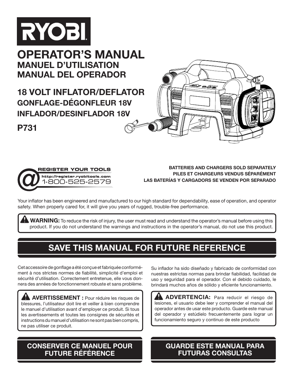 Ryobi P731 User Manual | 36 pages