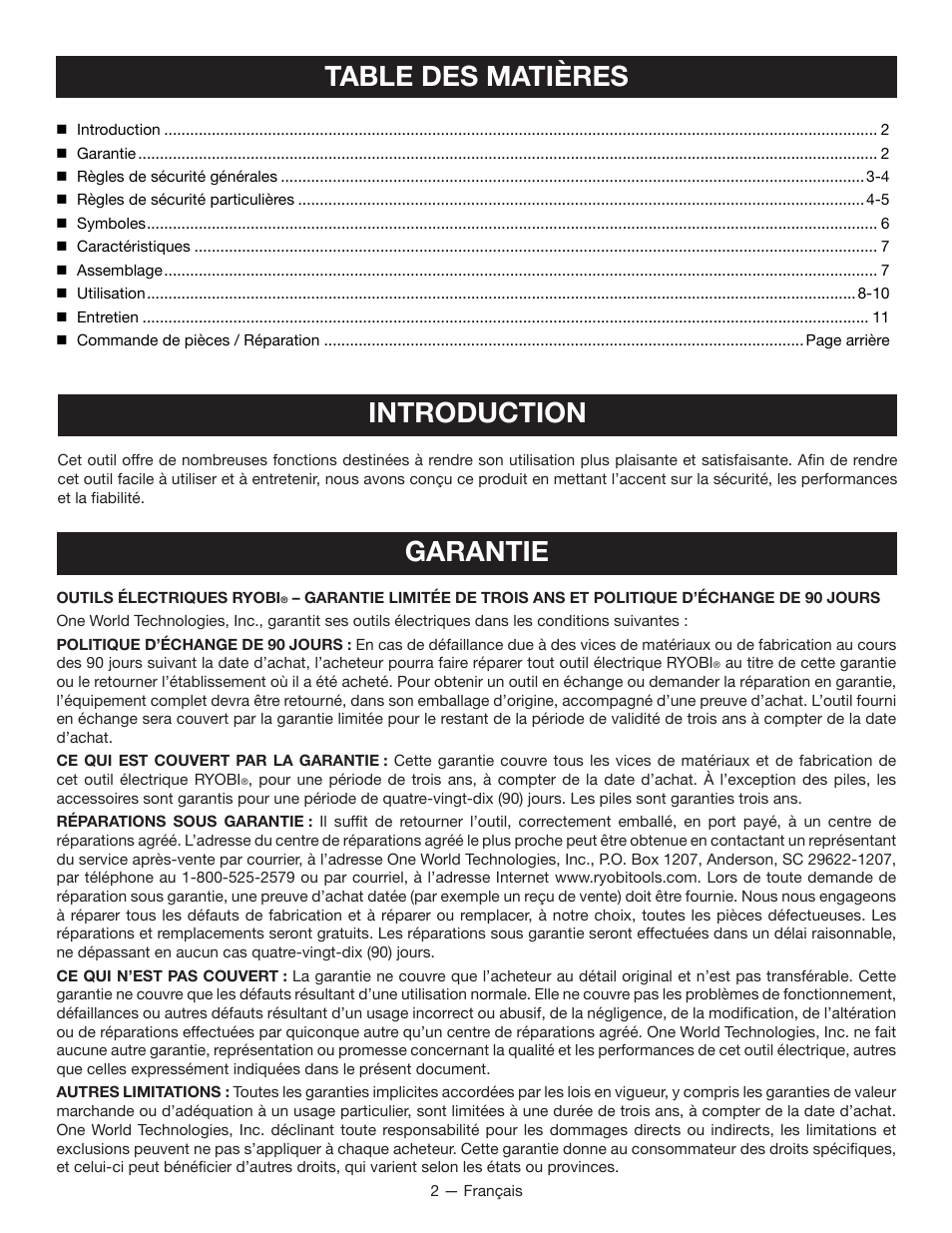 Ryobi P731 User Manual | Page 12 / 36