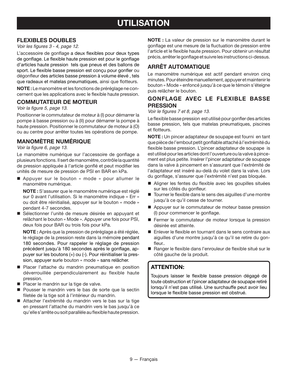 Utilisation | Ryobi P731 User Manual | Page 19 / 36