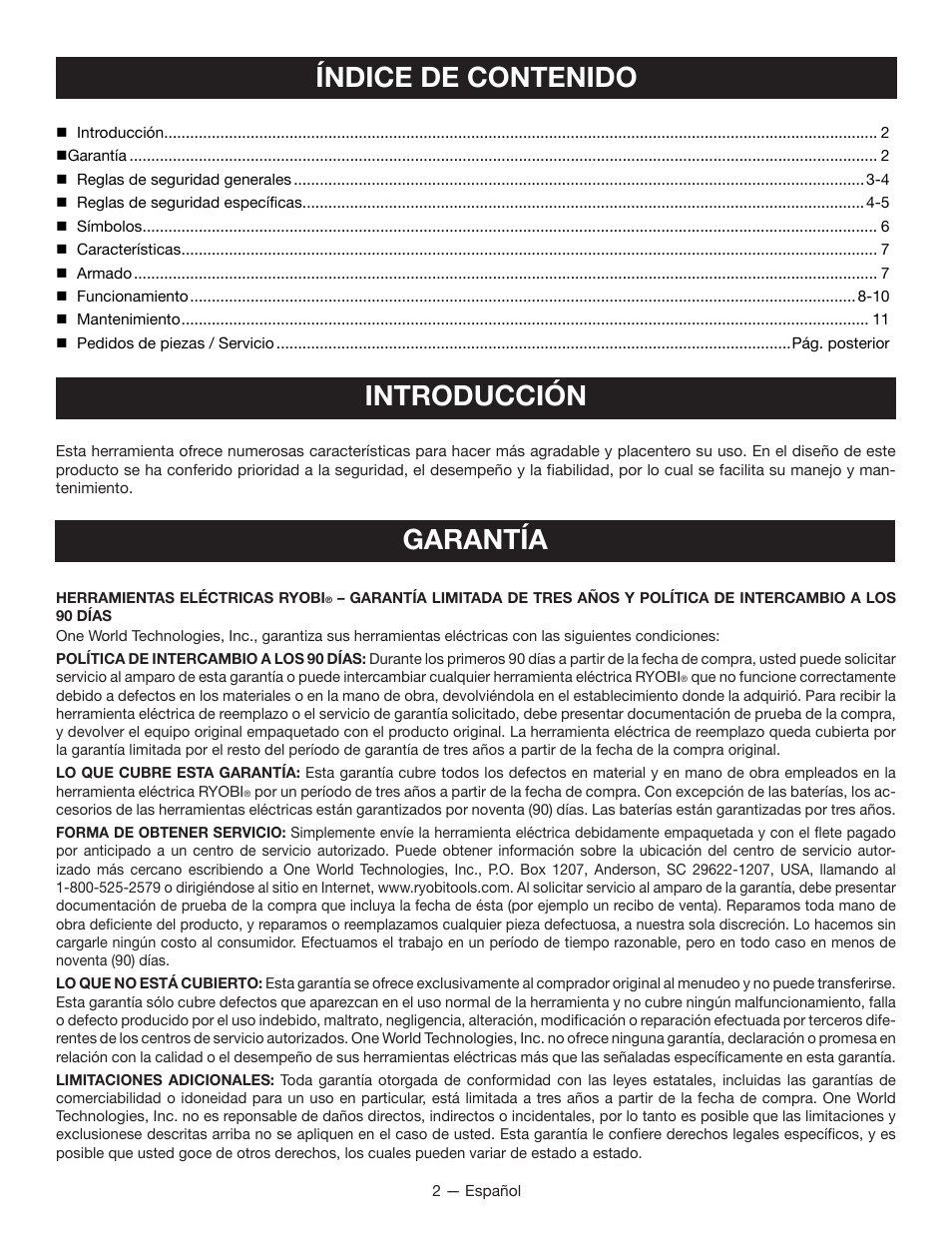 Ryobi P731 User Manual | Page 22 / 36